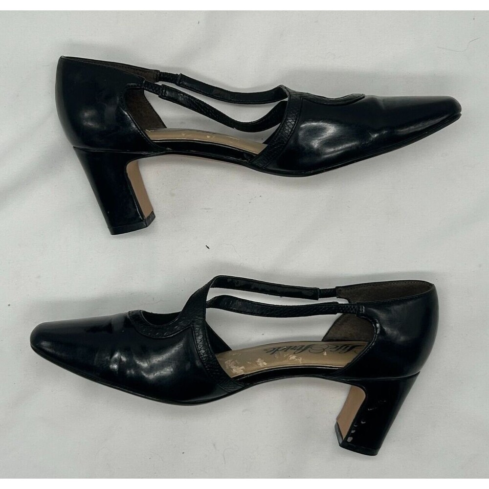 LIFESTRIDE Black Crisscross Strappy Low Heels ~ Pointed Toe Shoes ~ Women's Sz 7 - Picture 3 of 8